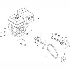 Engine & Drive Kit Assembly for Altrad Belle RPC35 Reversible Plate (Honda)