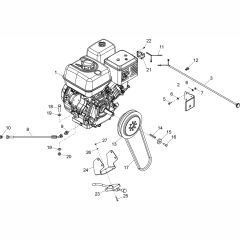 Engine & Drive Kit Assembly for Altrad Belle RPC60 Reversible Plate Honda