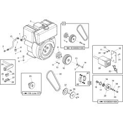 Engine & Drive Kit Assembly for Altrad Belle RPC60 Reversible Plate Hatz