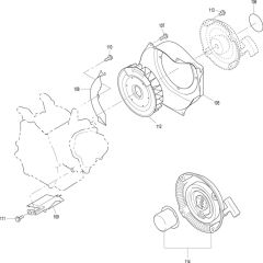 Recoil Assembly for Makita EW2051H