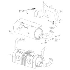 Exhaust for Kohler EZT715