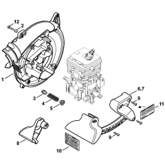 Fan Housing Inside Assembly for Stihl BG66 Blower