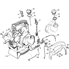 Fan Housing Inside Pre 45.2001 Pre 18.2002 Assembly for Stihl SH55 Shredder Pre 04.2001