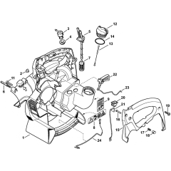 Fan Housing Inside Assembly for Stihl SH55 Shredder Pre 45.2001