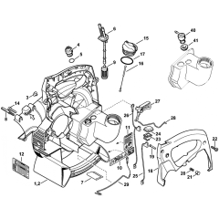Fan Housing Inside Assembly for Stihl SH55 Shredder