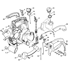Fan Housing Inside Assembly for Stihl SH85 Shredder Pre 04.2001 Pre 45.2001 Pre 18.2002
