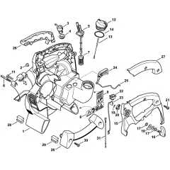 Fan Housing Inside Assembly for Stihl SH85 Shredder Pre 45.2001