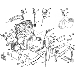 Fan Housing Inside Assembly for Stihl SH85 Shredder