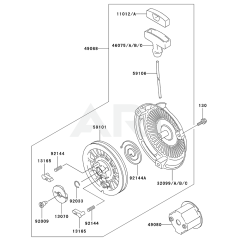 Starter for Kawasaki FE120D