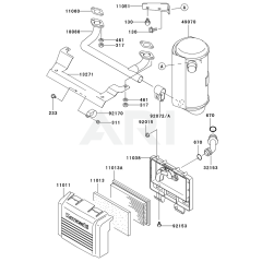 Air Filter & Muffler for FH430V