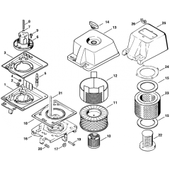 Filter Housing and Air Filter Assembly for Stihl TS510 TS760 Disc Cutter