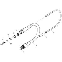 Flexible Shaft Assembly for Altrad Belle Megavib Plus Poker