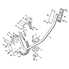 Stihl FS108 Two Handled Handle Bar Assembly