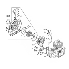 Stihl FS120 FS200 FS250 Rewind Starter Ignition System