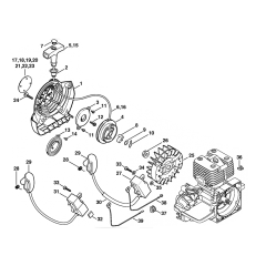 Stihl FS120 FS200 FS250 Rewind Starter Ignition System 809-249-646 10.2016