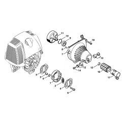 Stihl FS130 FS130r Clutch Fan Housing Assembly