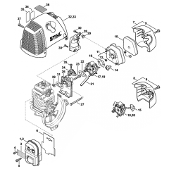 Stihl FS130 FS130r Muffler Air Filter Assembly