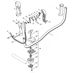 Stihl FS131 FS131r Bike Handle Assembly