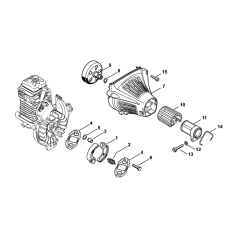 Stihl FS131 FS131r Clutch Fan Housing Assembly