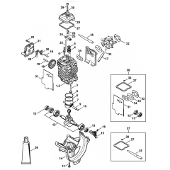 Stihl FS131 FS131r Engine 43mm Assembly