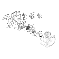 Stihl FS160 FS180 Rewind Starter Assembly