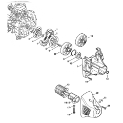 Stihl FS240 FS260 Clutch Clutch Housing Assembly