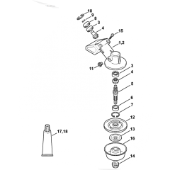 Stihl FS240 FS260 Gear Head 23.2015 Assembly