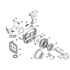 Stihl FS240 FS260 Rewind Starter Assembly