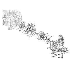 Clutch & Clutch housing Assembly for Stihl FS360C FS410C Clearing Saw