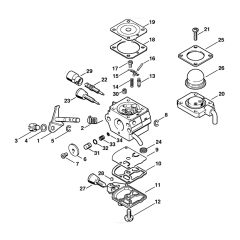 Stihl FS38 FS45 FS46 Carburetor C1Q-S71 25.2004