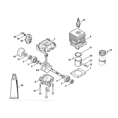 Stihl FS38 FS45 FS46 Crankcase Cylinder Assembly