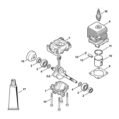 Stihl FS38 FS45 FS46 Crankcase Cylinder 2-Mix