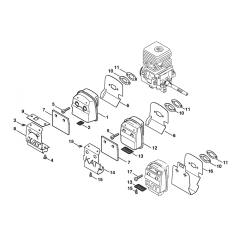 Stihl FS38 FS45 FS46 Muffler Cat Assembly