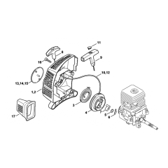 Stihl FS38 FS45 FS46 Rewind Starter Assembly
