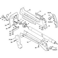 Clutch housing & AV system Assembly for Stihl FS500 FS550 FS550L Clearing Saw