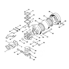 Stihl FS61 Carburetor Air Filter 2 Assembly