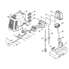 Stihl FS72 FS74 FS76 Air Filter Fuel Tank