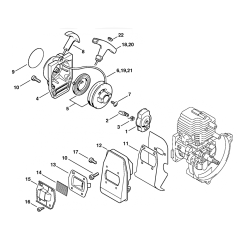 Stihl FS72 FS74 FS76 Rewind Starter Muffler