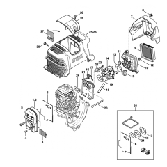 Stihl FS91 FS91r Muffler Air Filter Assembly