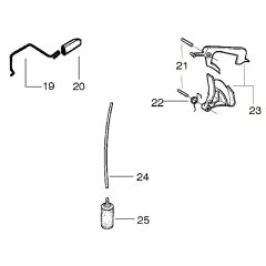 Fuel System & Throttle Assembly for Husqvarna 136LE Chainsaw