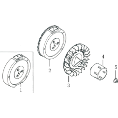 Flywheel Assembly for Loncin G240F