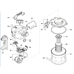Cordless Dust Extractor Assembly