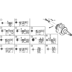 Crankshaft Assembly for Honda GX200T2 Engines