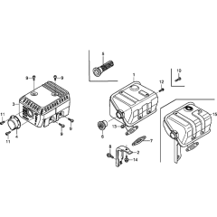 Muffler Assembly for Honda GX200T2 Engines