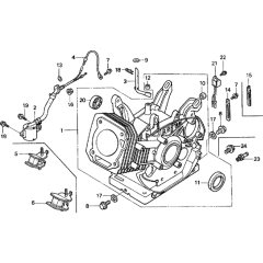 Cylinder Barrel Assembly for Honda GX340K1 (GC05) Engines from S/N 2249751