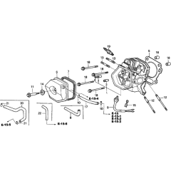 Cylinder Head Assembly for Honda GX340K1 (GC05) Engines