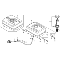 Fuel Tank Assembly for Honda GX340UT1 (GCAVT) Engines