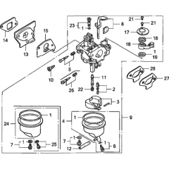 Carburettor Assembly for Honda GXH50 (GXCAL) Engine