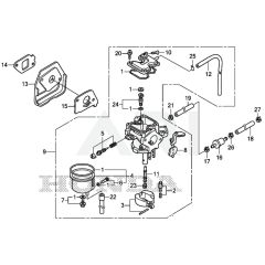 Carburettor Assembly for Honda