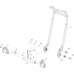 Handle Assembly for Altrad Belle PCLX1645E Forward Plate